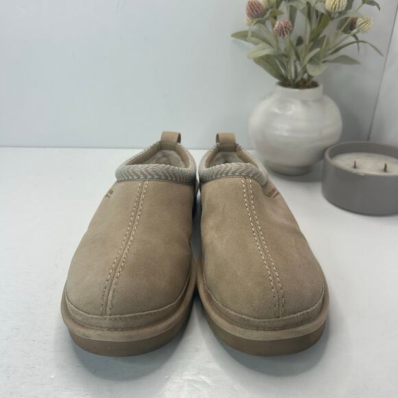 Koolaburra by UGG Burree Slip-On Suede Slippers Faux Fur Lined Tan Women 10 - Picture 2 of 10